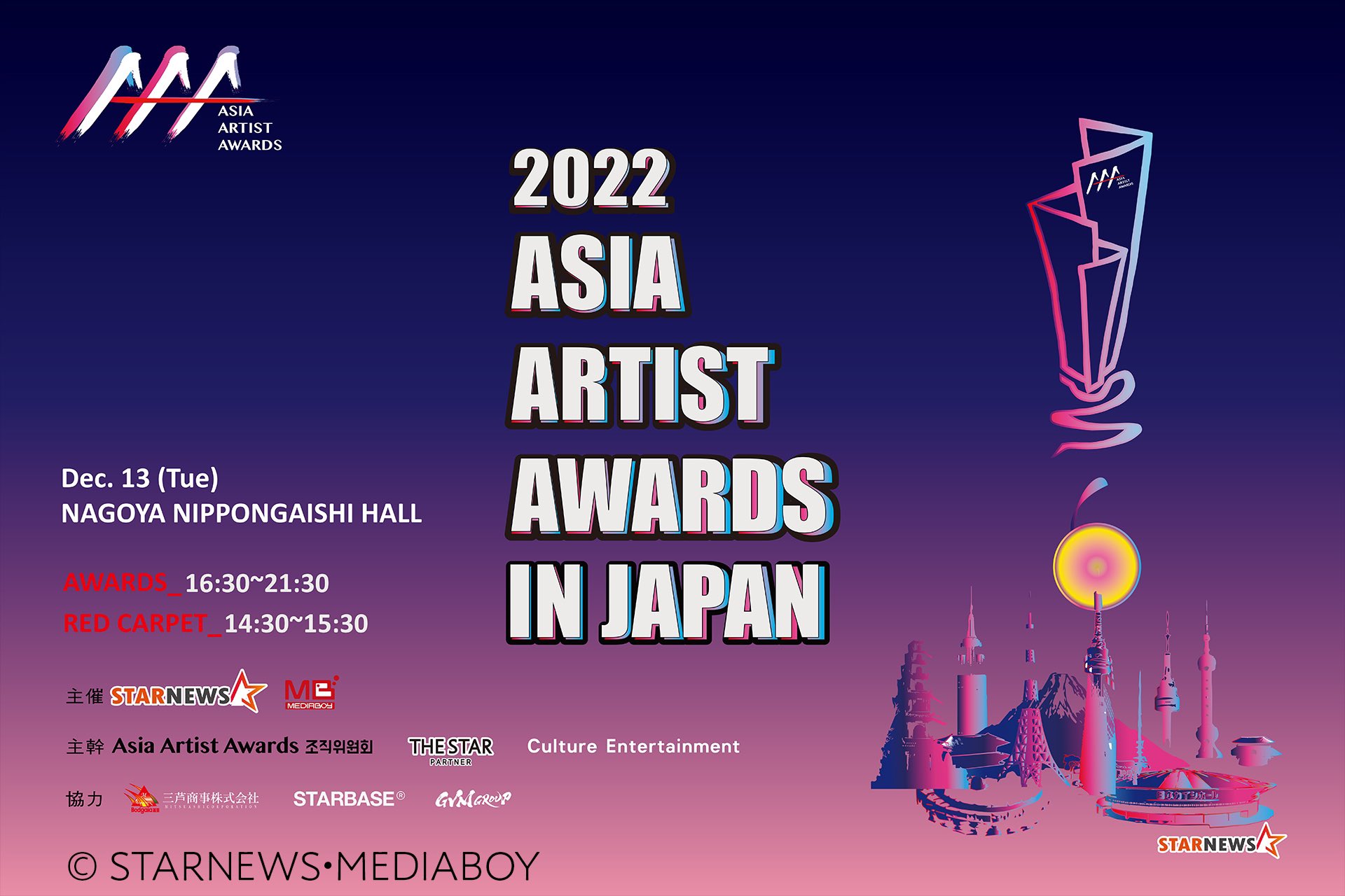 足リラシート｜Asia Artist Awardsチケットが当たる！キャンペーン