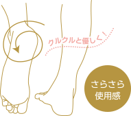 クルクルと優しく! さらさら使用感